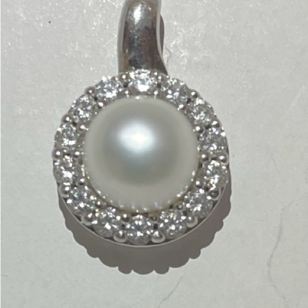 Lustrous Silver Pearl Earrings